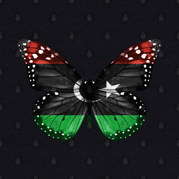 Libyan Flag  Butterfly - Gift for Libyan From Libya by Country Flags